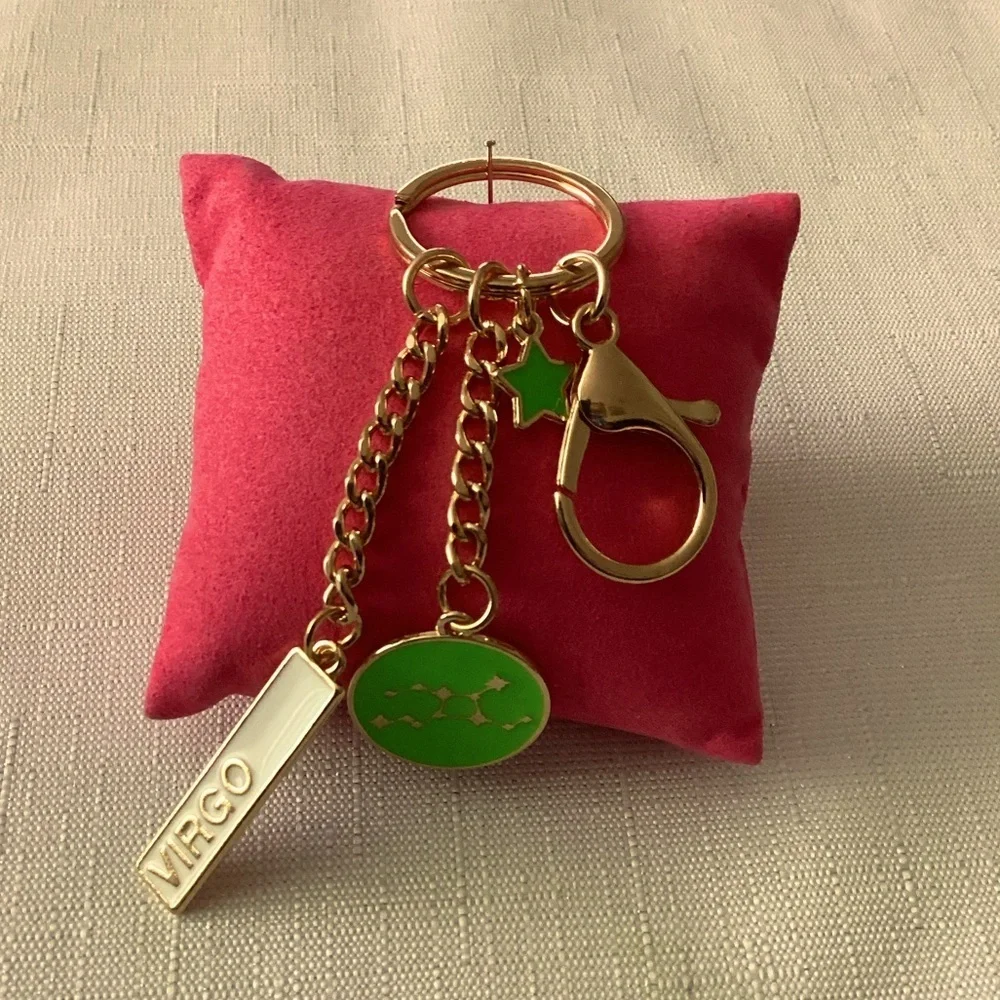 Gold Tone Zodiac Keychain - Picture 1 of 2